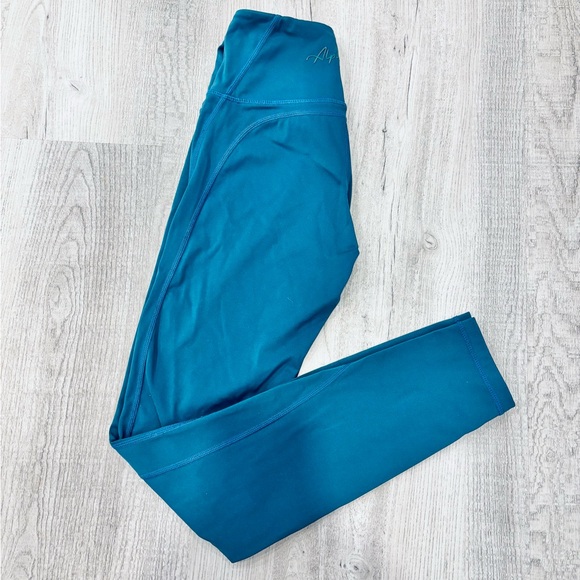 Alphalete Pulse Surge Leggings High-Waist Teal Green Size Small - Picture 2 of 6